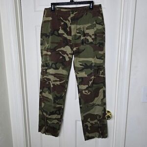 Men's Camouflage Cargo Pants Pockets Zip Ankles‎ 32